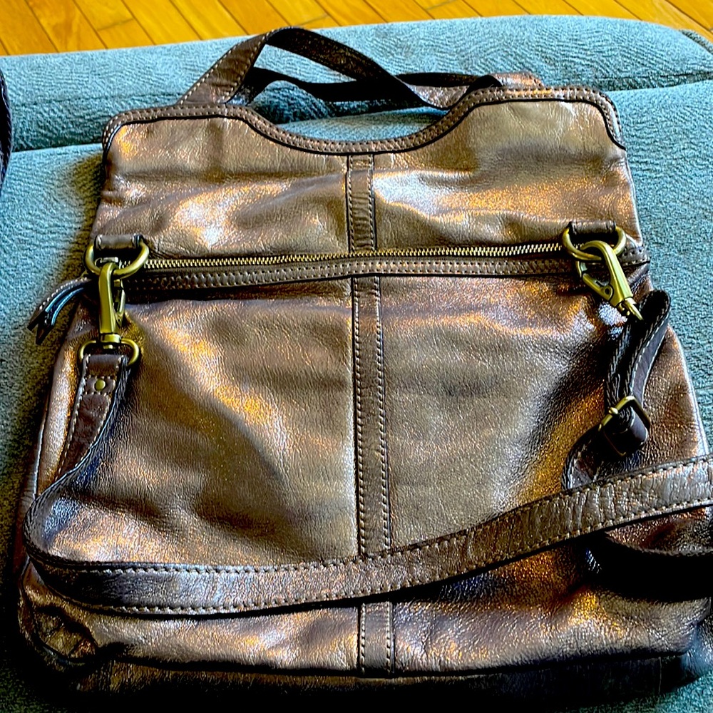 Fossil Metallic Gold Purse